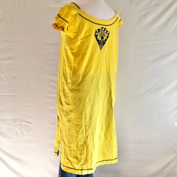 Chevron Stripe Midi Dress Muu Muu Yellow - Picture 5 of 6